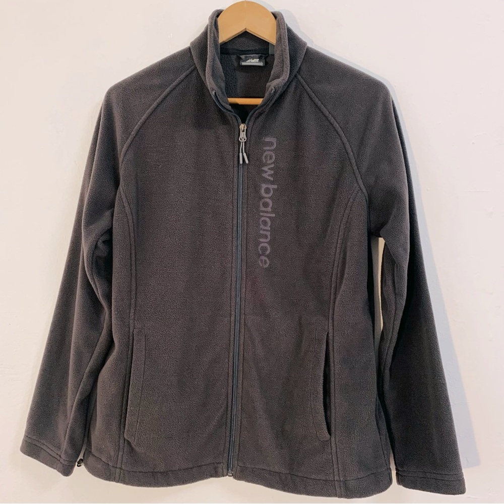 NEW BALANCE Gray Fleece Zip-up Jacket Size Large